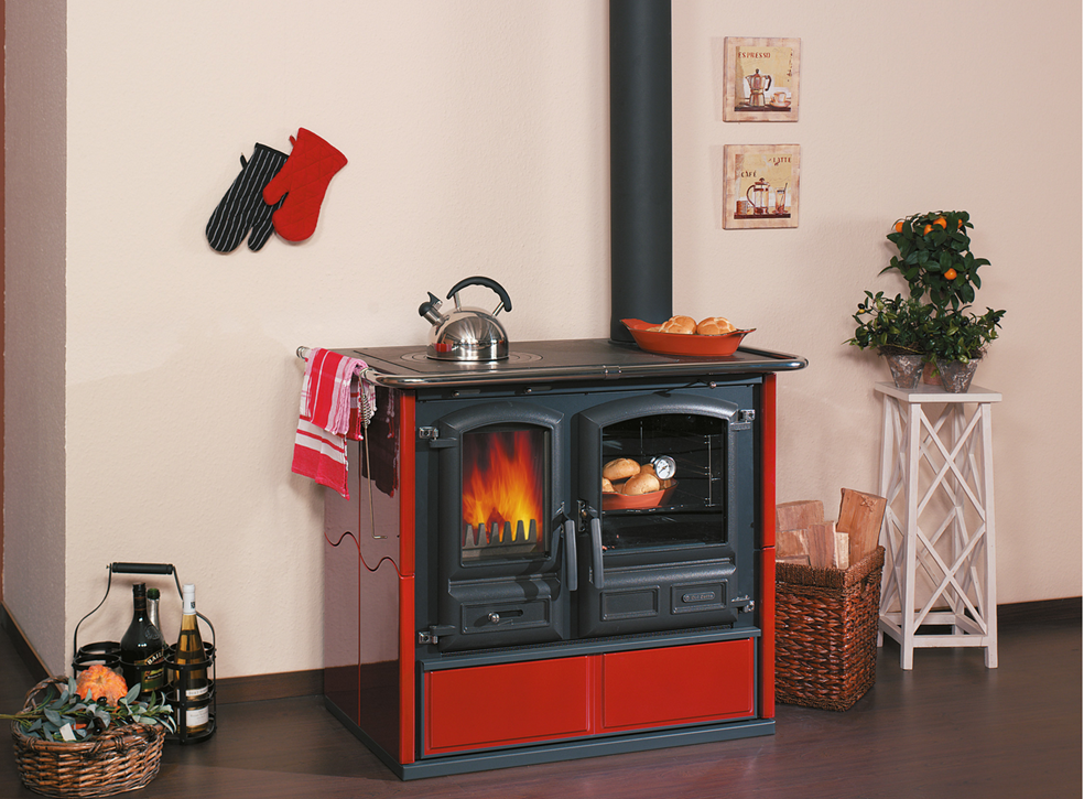 Kominek z płaszczem wodnym ZUZIA PW 12 kW deco regina 631 bordo 2 - Kominek z płaszczem wodnym ZUZIA PW 12 kW deco